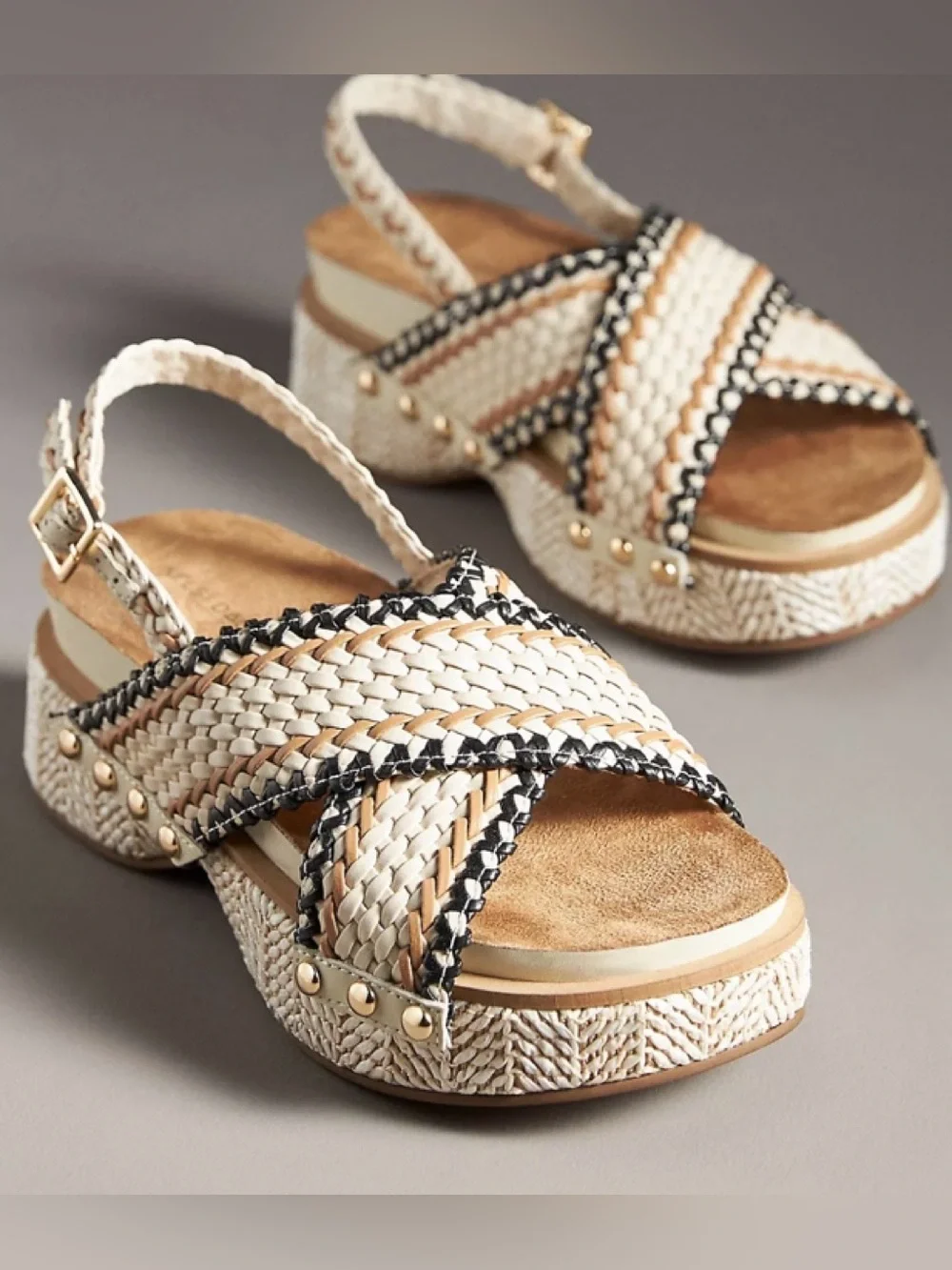 Kelsi Dagger Brooklyn Pace Raffia Platform Sandals - Anthropologie 9.5